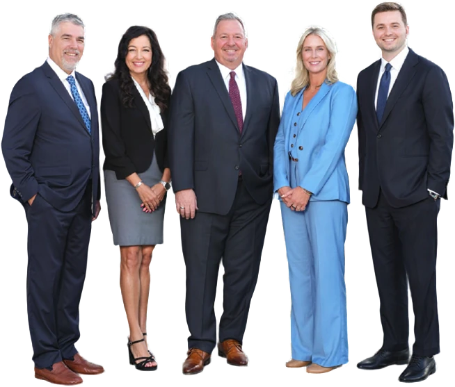 The Dove Investments team — Rob DeKlotz, Pattie McClure, Tom Graffeo, Jessica Holland, and Tyler Graffeo — standing together